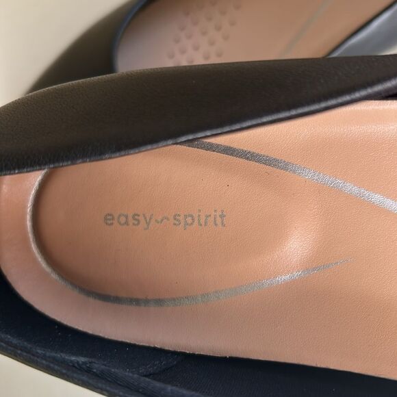 Easy Spirt Slip On Comfort Black Leather Pumps Women’s 10 W New No Box - Picture 8 of 12
